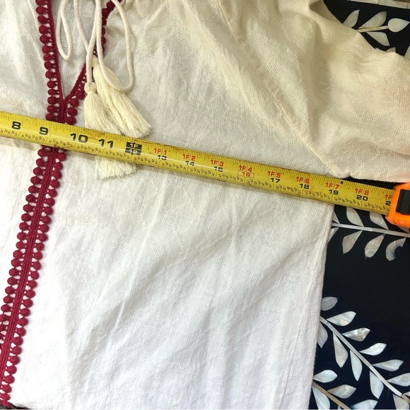 Sundance‎ Boho Embroidered Peasant Blouse XS 🪡🌸 Cottagecore Festival Top - Picture 8 of 9